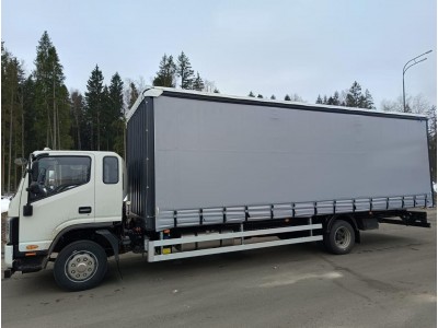 Бортовой автомобиль JAC N120 Борт-тент с гидробортом 7,9 тонны 7,5 м 